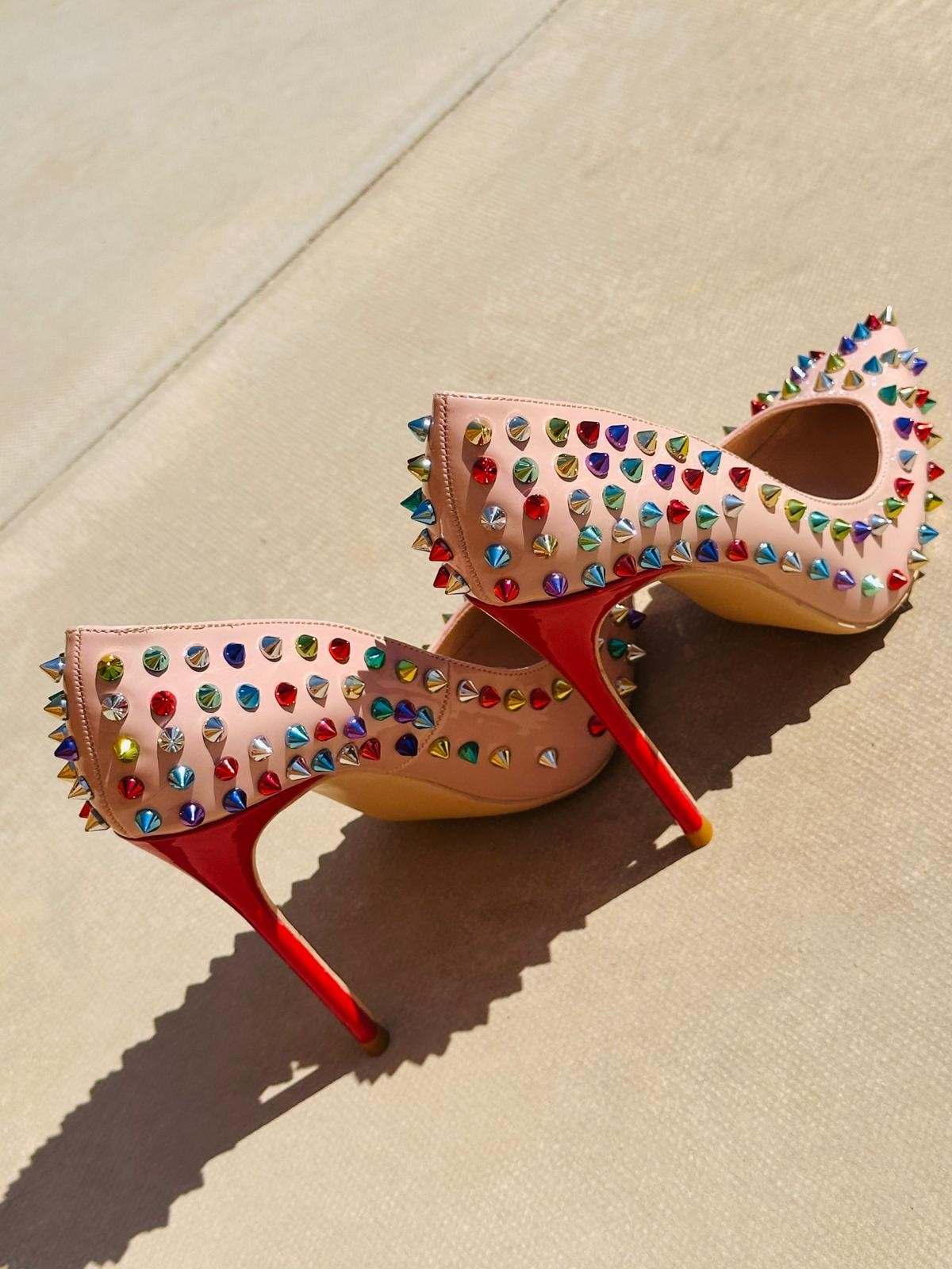 Fashion Lady – Mixed Colour Studded Stiletto Heels