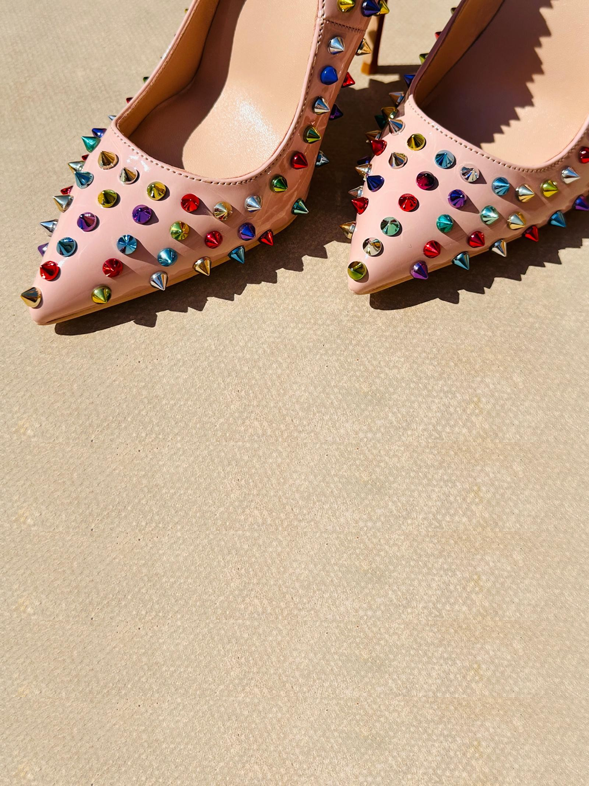 Fashion Lady – Mixed Colour Studded Stiletto Heels