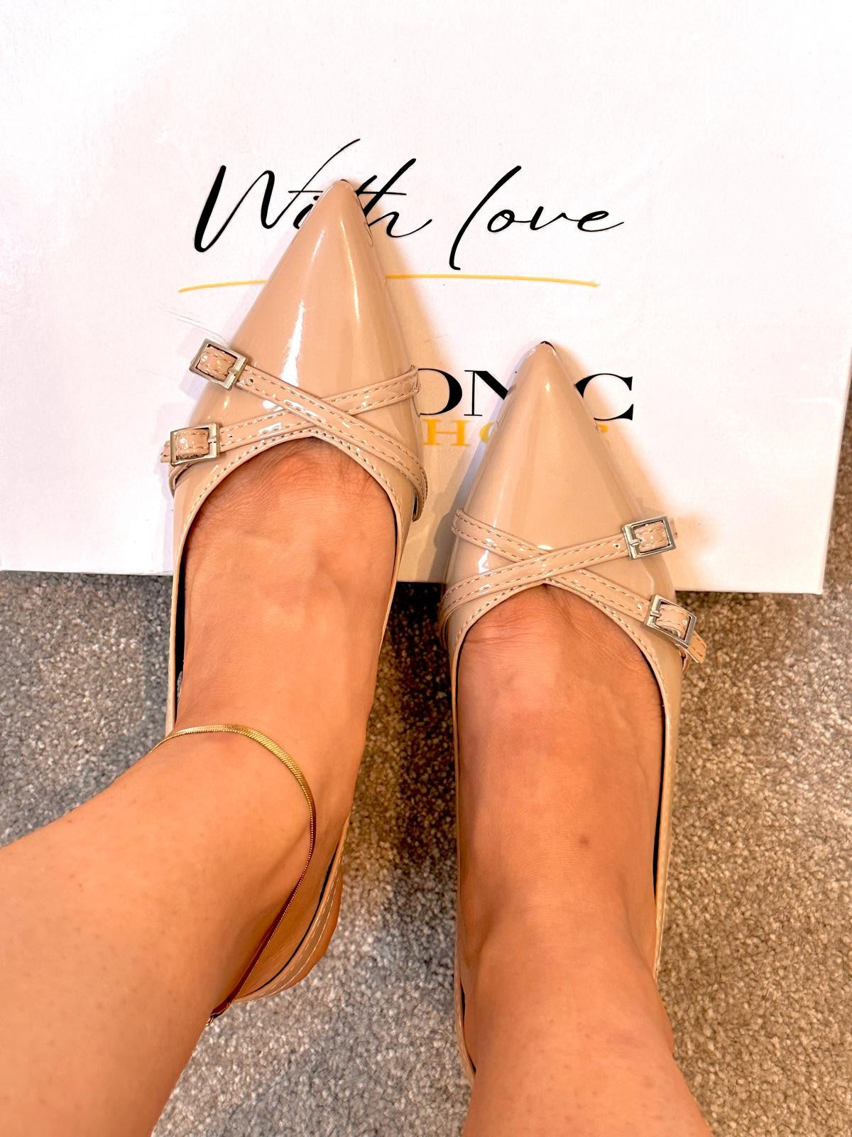 Patent Leather Pointed Toe Heels – MRS ELEGANT BEIGE