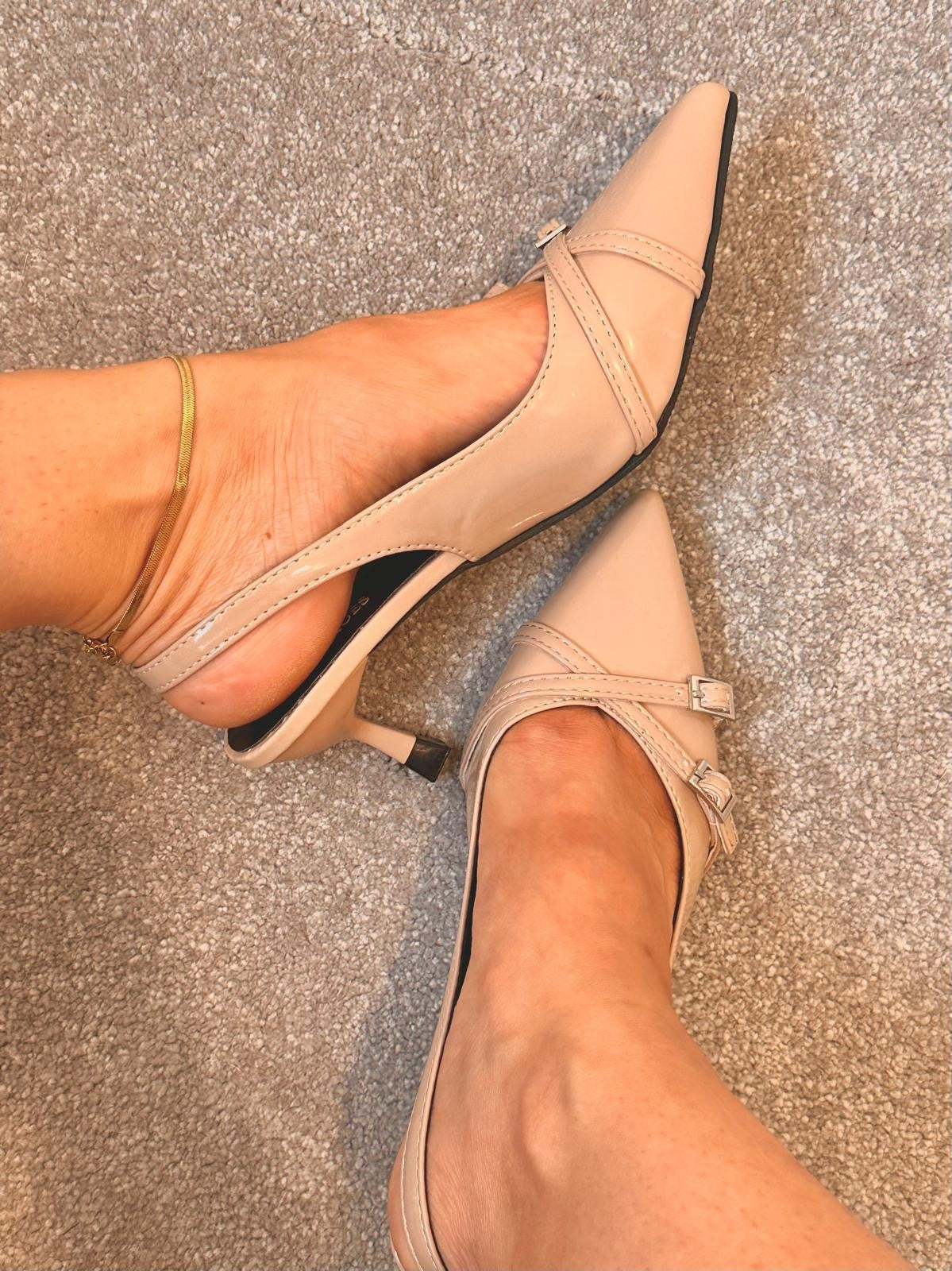 Patent Leather Pointed Toe Heels – MRS ELEGANT BEIGE
