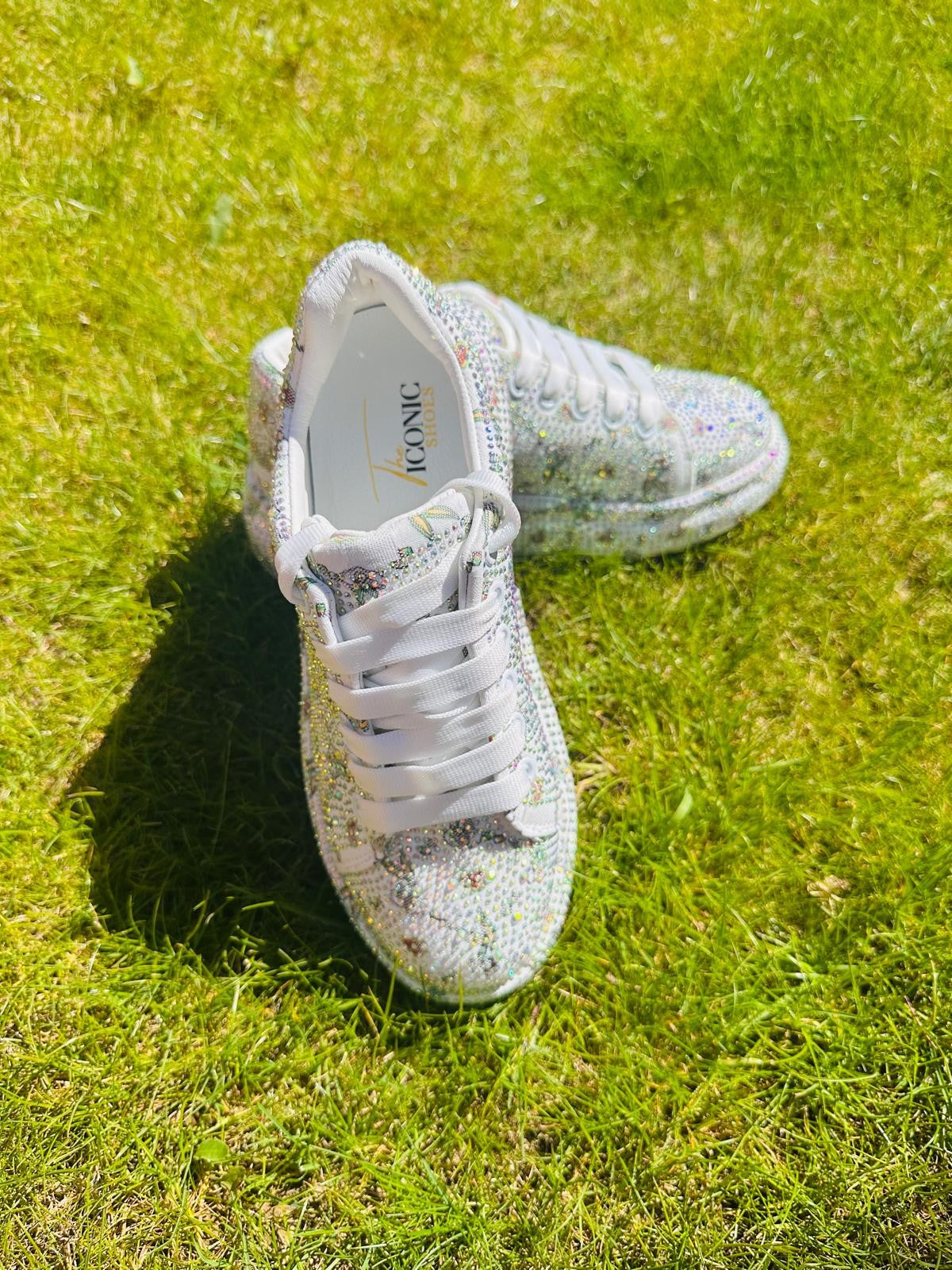 Tiffany – Fashionable Crystal Diamond Platform Sneakers