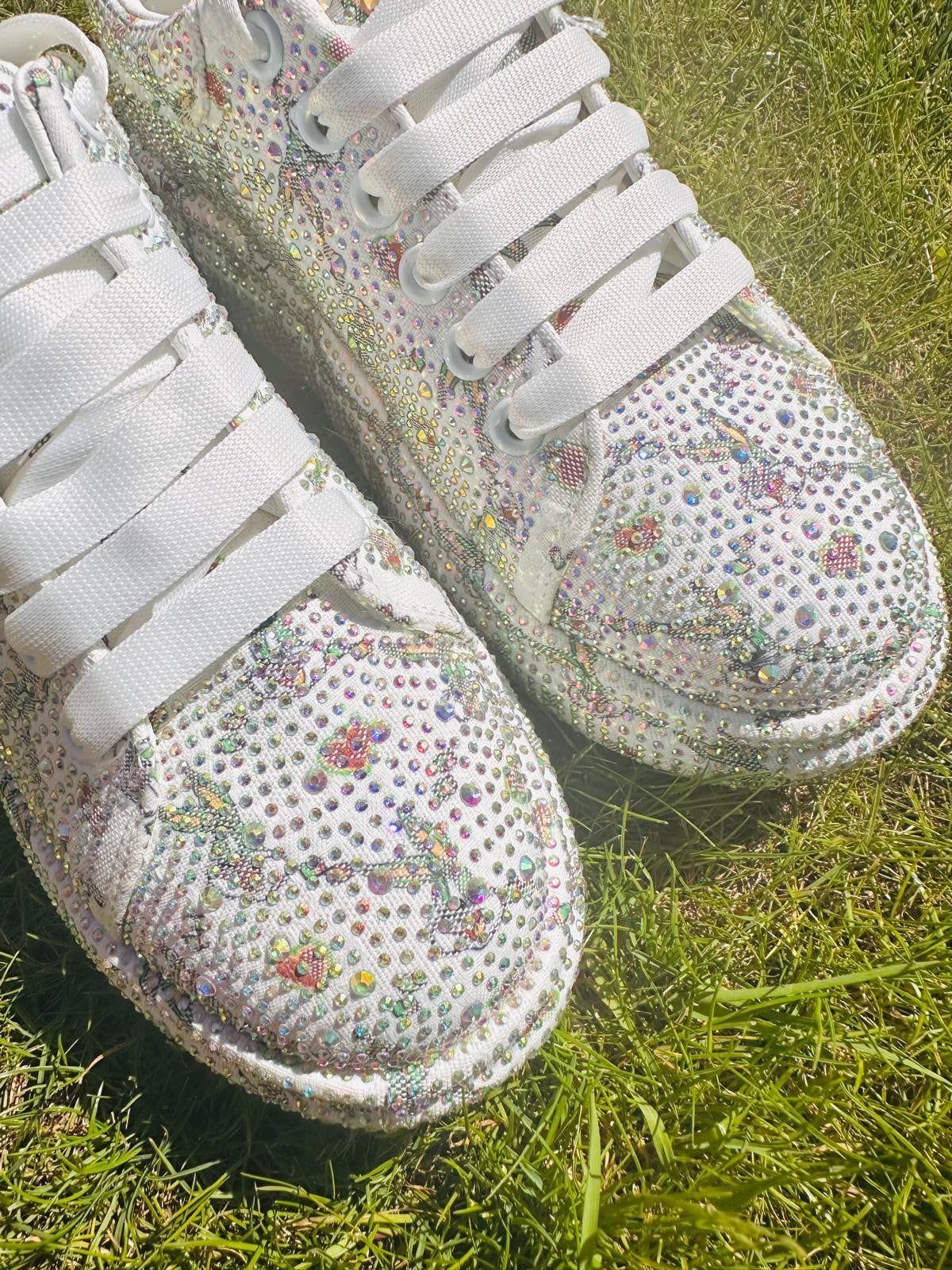 Tiffany – Fashionable Crystal Diamond Platform Sneakers