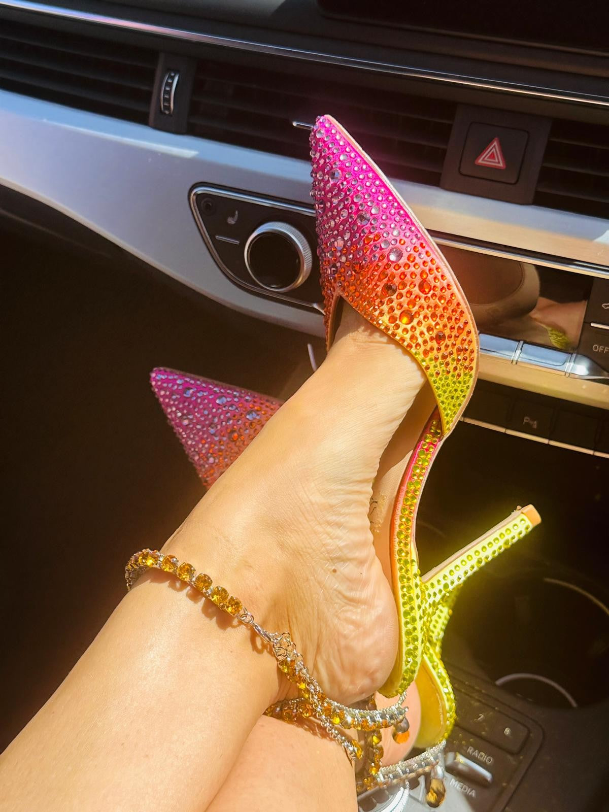 Candice – Luxury Gradient Rhinestone High Heels