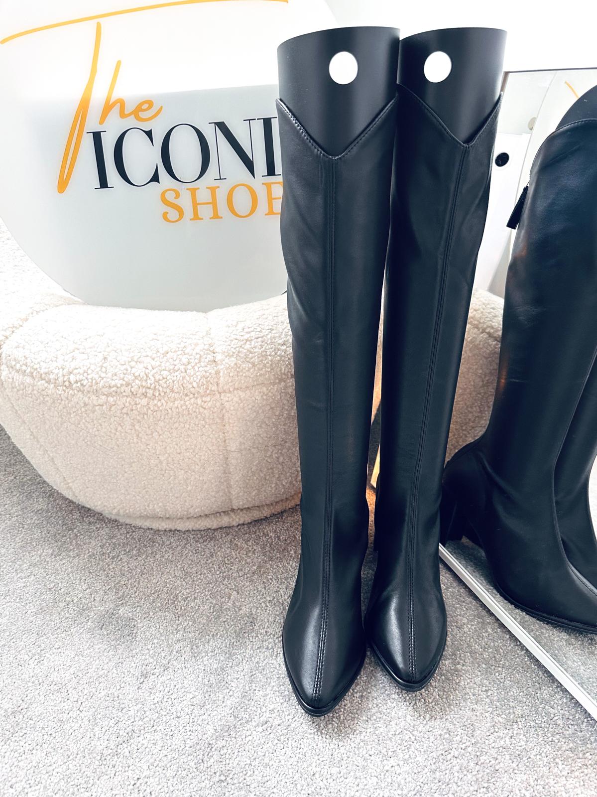 Simple Thick High Heels Autumn Winter Boots Knee High LILIANA