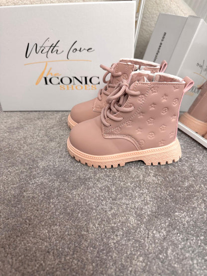 Kid fashion girl ankle wool- fury boots TINY VITTO