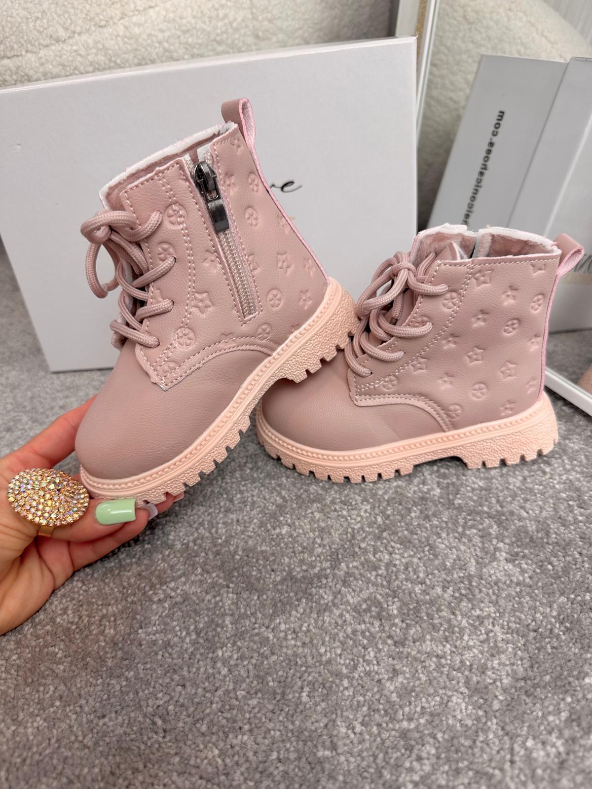 Kid fashion girl ankle wool- fury boots TINY VITTO