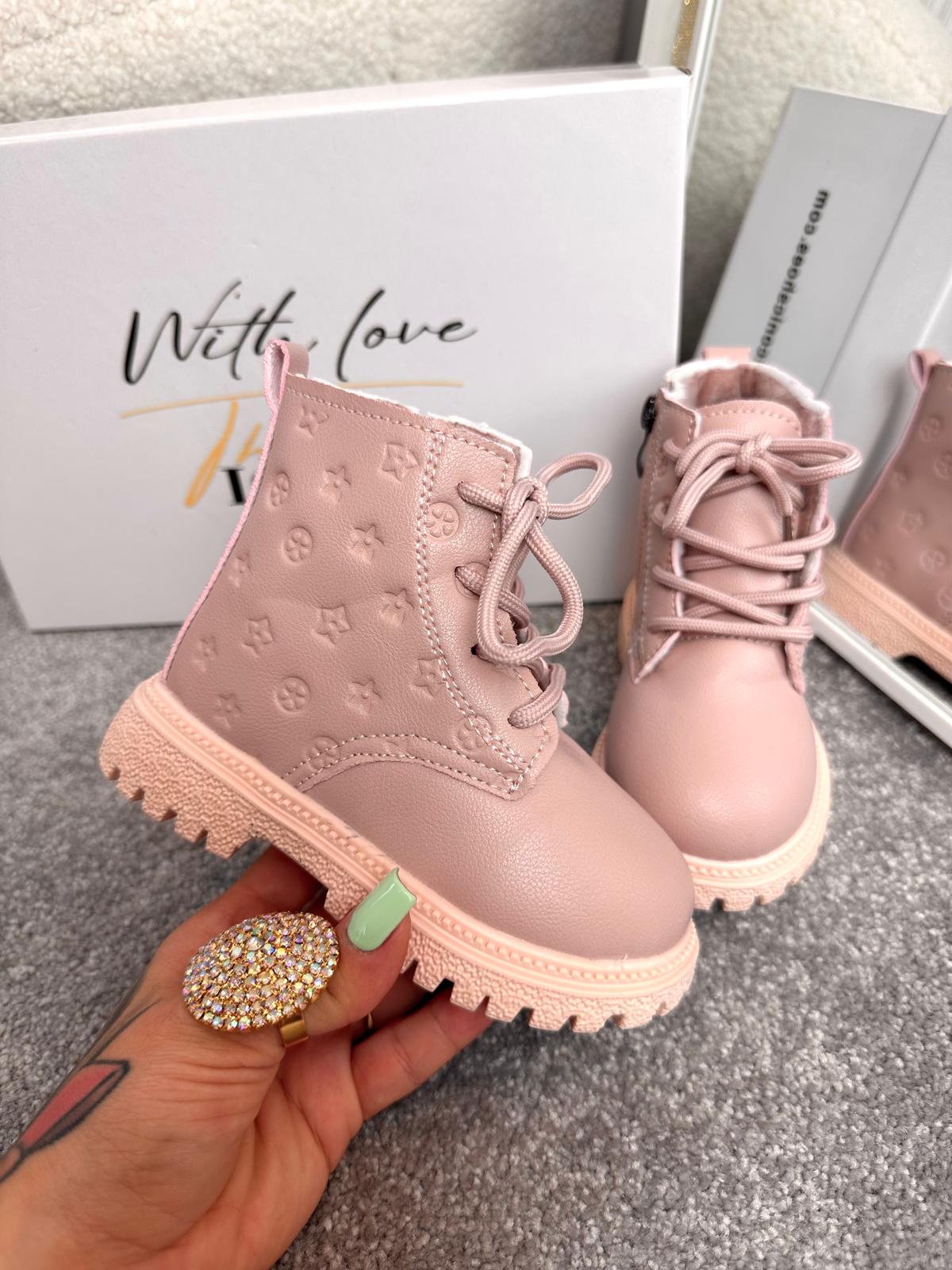 Kid fashion girl ankle wool- fury boots TINY VITTO